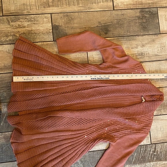 Soft Surroundings Rust Cardigan Sweater - Picture 10 of 11
